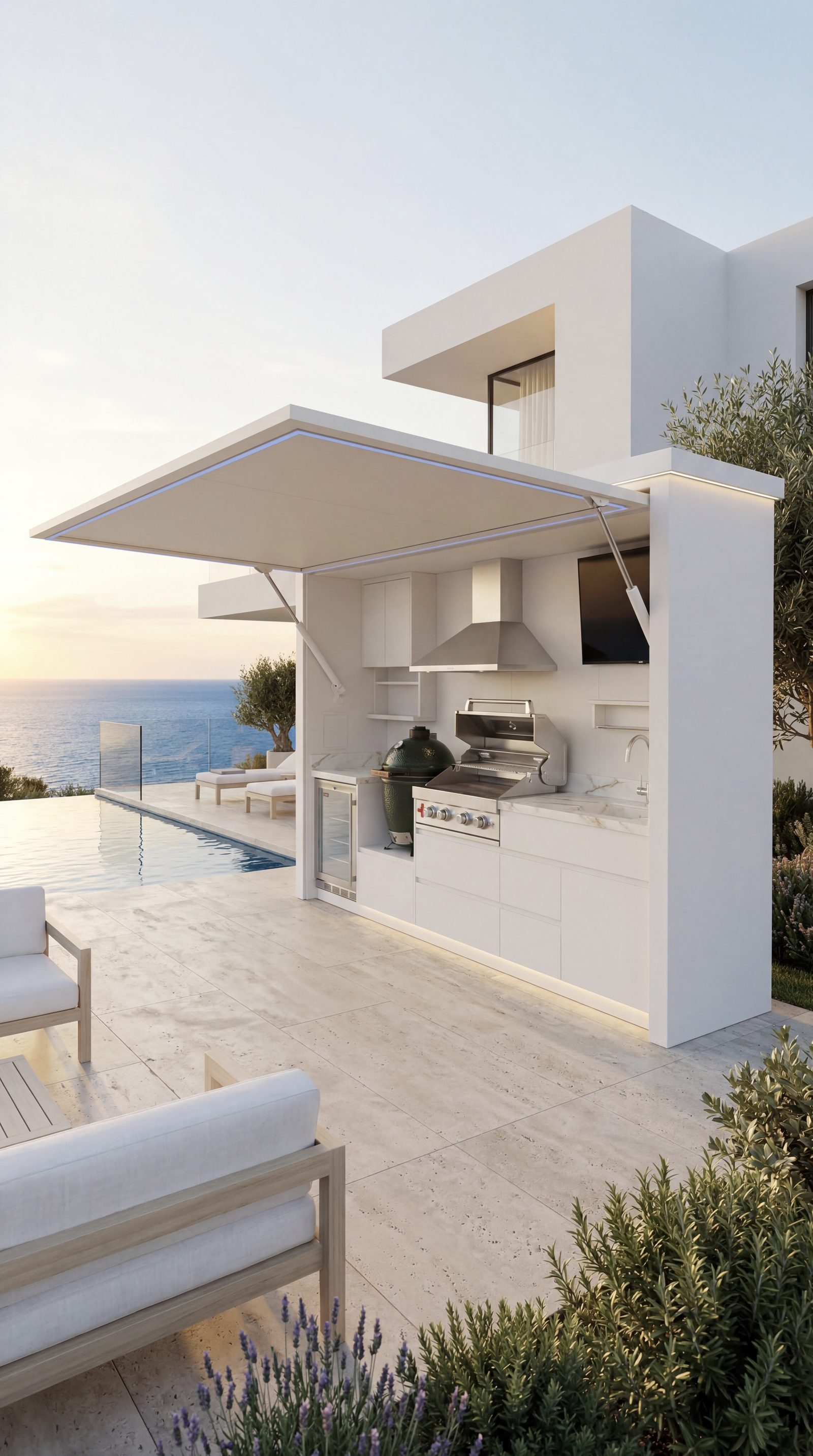 Nox pavillon au bord d'une piscine